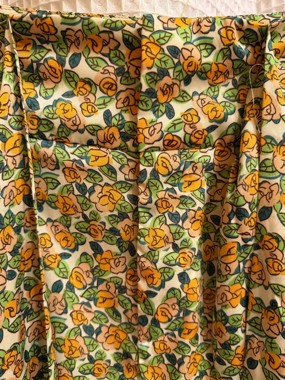 Zara Wide Leg Ditsy Floral Silky Tie Waist Pants Size Large Palazzo Trousers - Picture 11 of 12